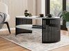 Table basse Civer III (Noir + Marbre blanc)