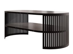 Table basse Civer III (Noir + Marbre noir)
