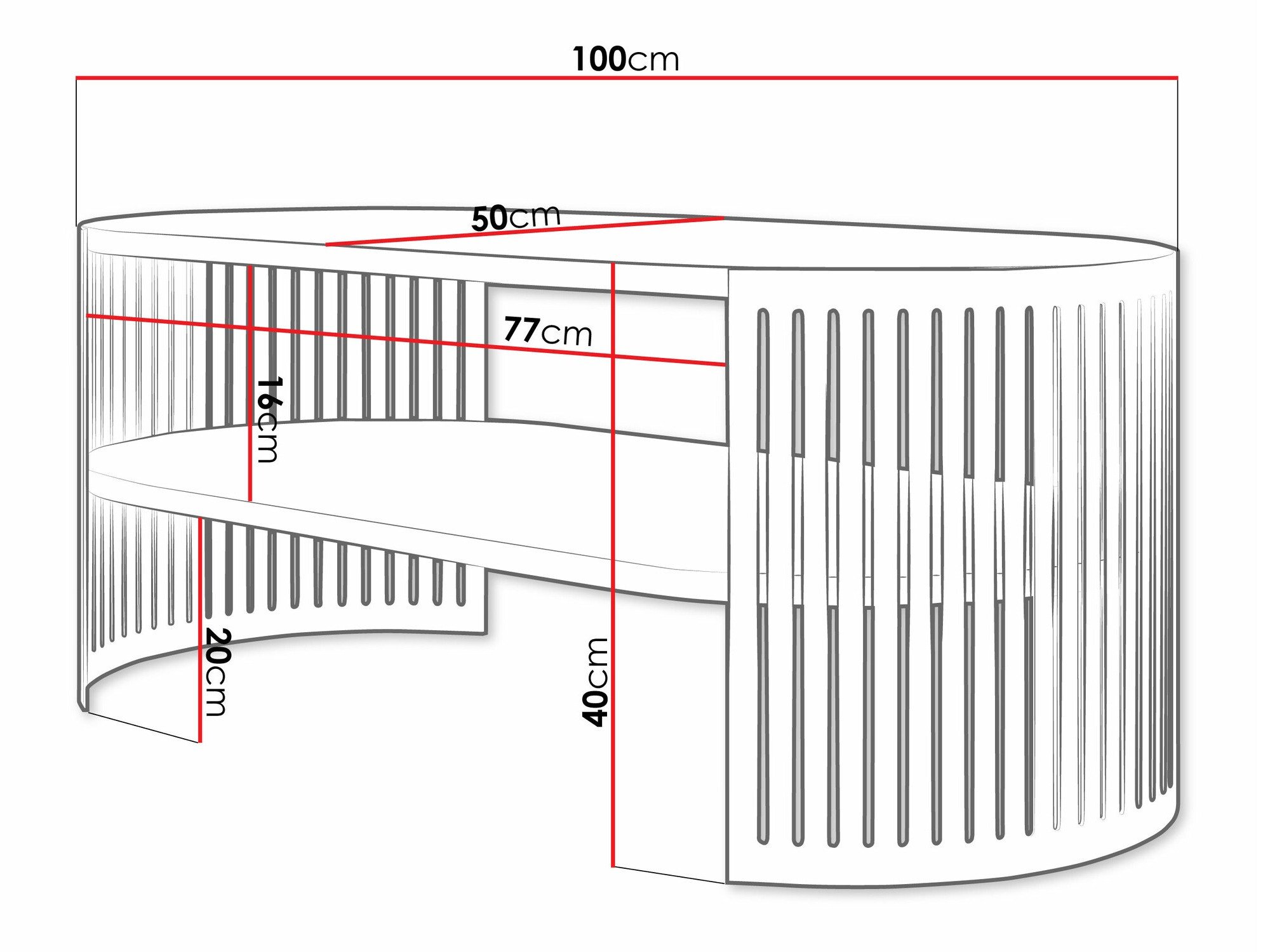 Table basse Civer IV (Doré + Marbre blanc)