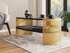Table basse Civer IV (Doré + Marbre noir)
