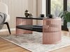 Table basse Civer V (Rose + Marbre noir)