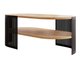 Table basse Civer VI (Noir + Chêne doré artisanal)