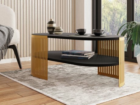 Table basse Civer VII (Doré + Noir)