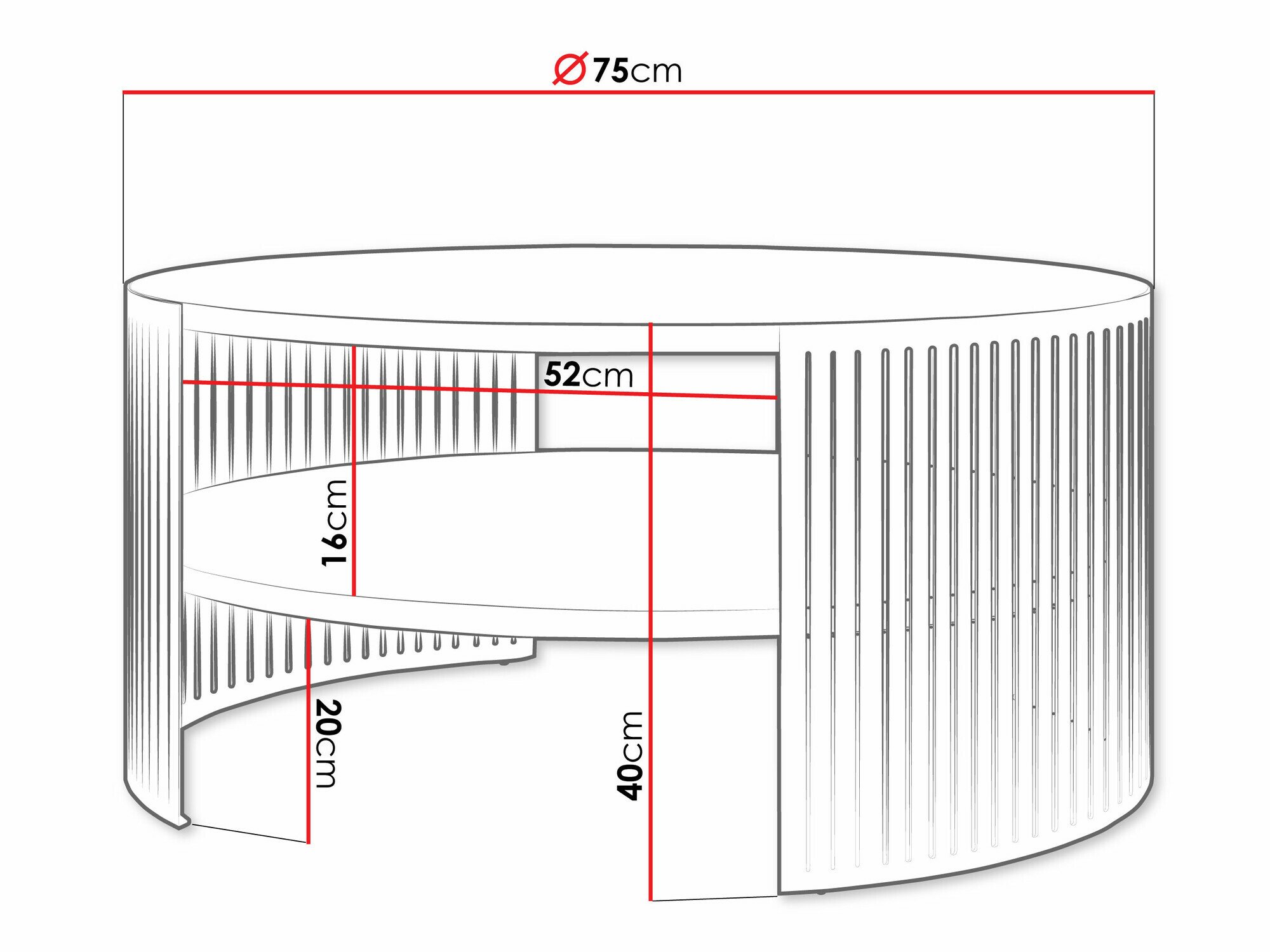 Table basse Evanola 102 (Rose + Marbre blanc)