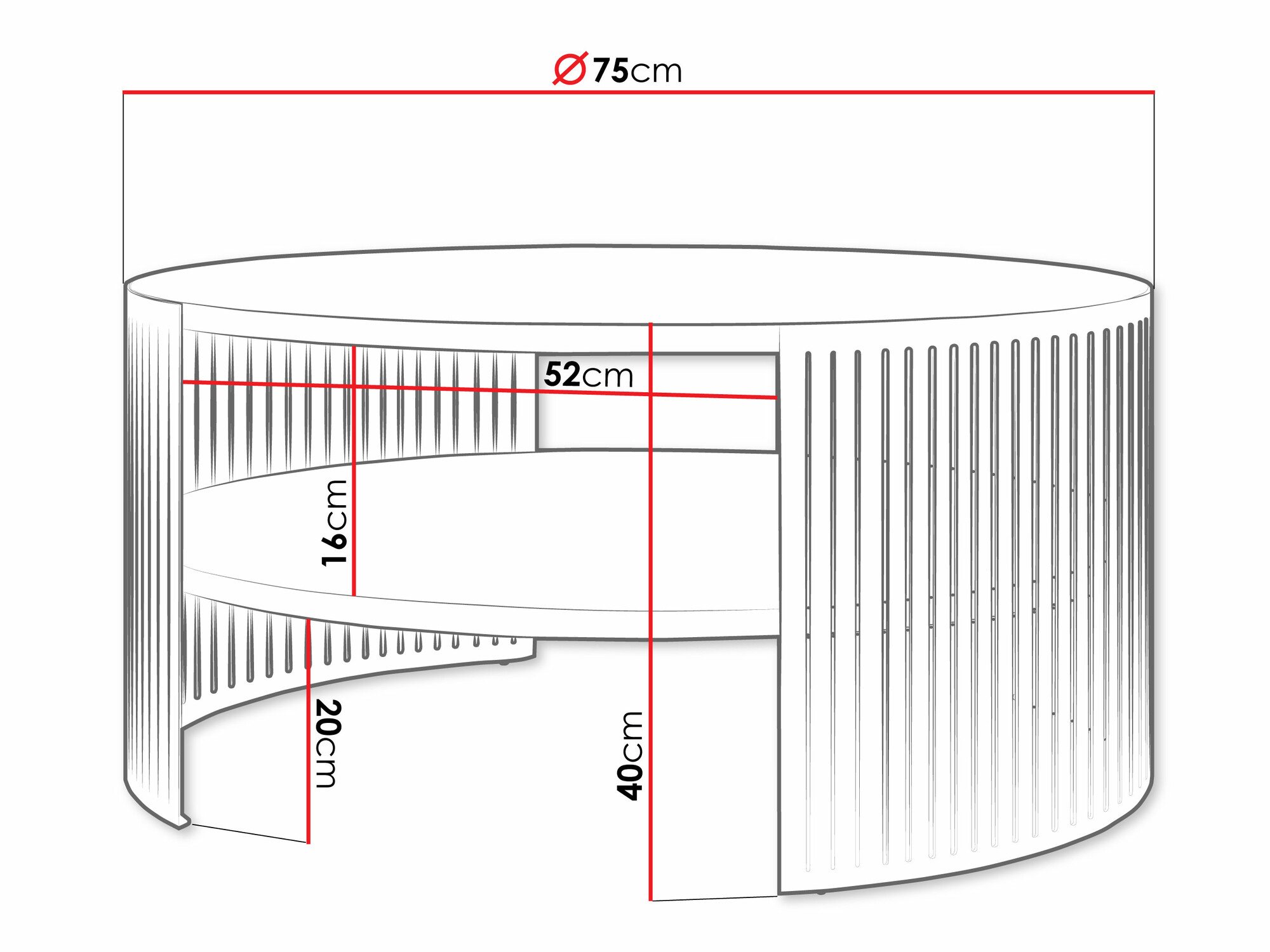 Table basse Evanola 102 (Rose + Marbre noir)