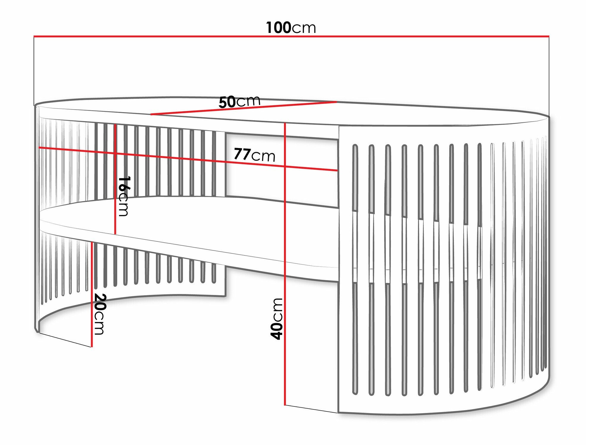 Table basse Evanola 103 (Noir)