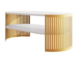 Table basse Evanola 104 (Doré + Blanc)