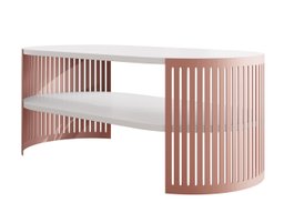 Table basse Evanola 105 (Rose + Blanc)