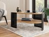 Table basse Evanola 106 (Noir + Chêne doré artisanal)