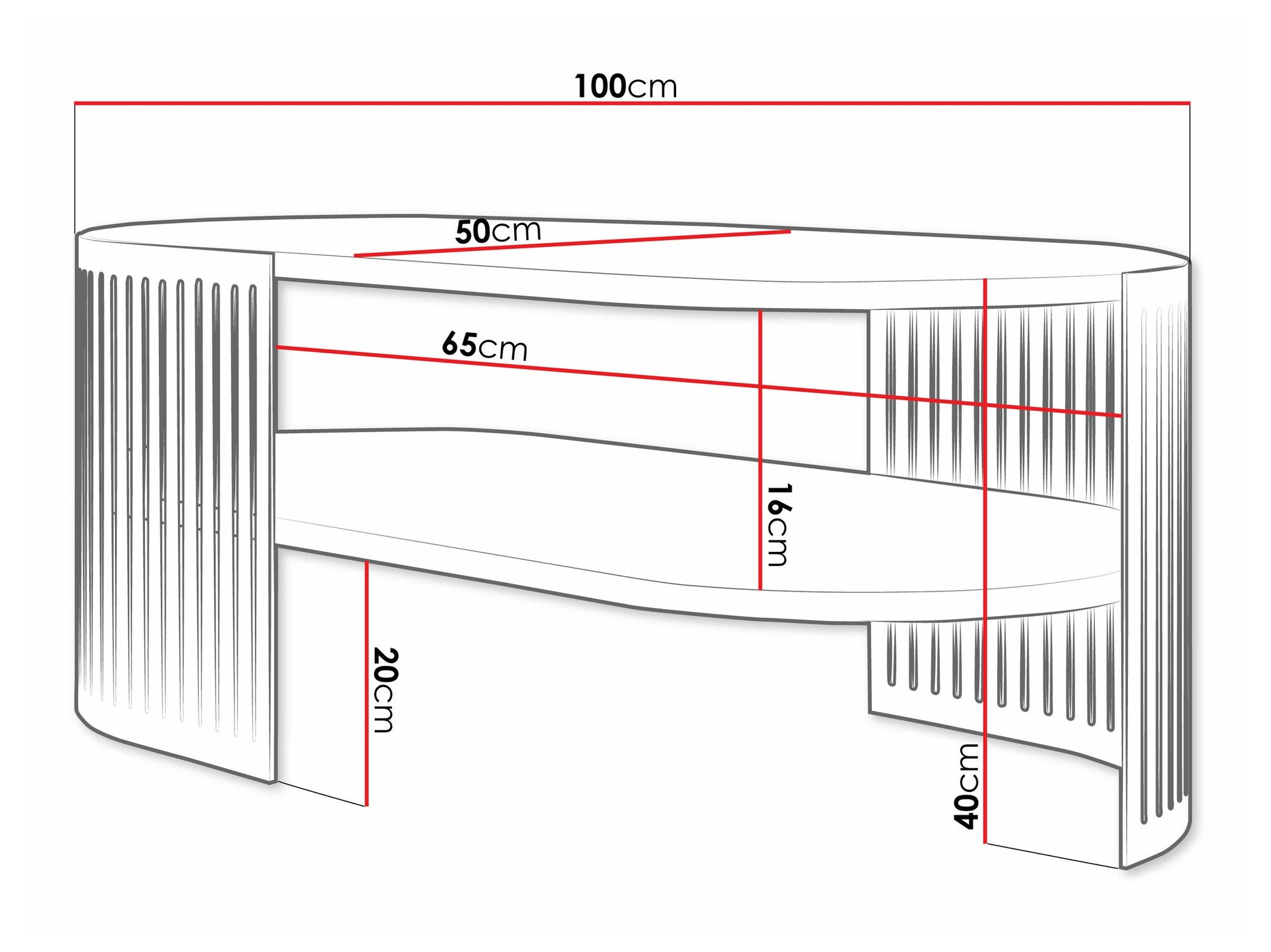 Table basse Evanola 106 (Noir)