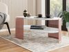 Table basse Evanola 108 (Rose + Marbre blanc)