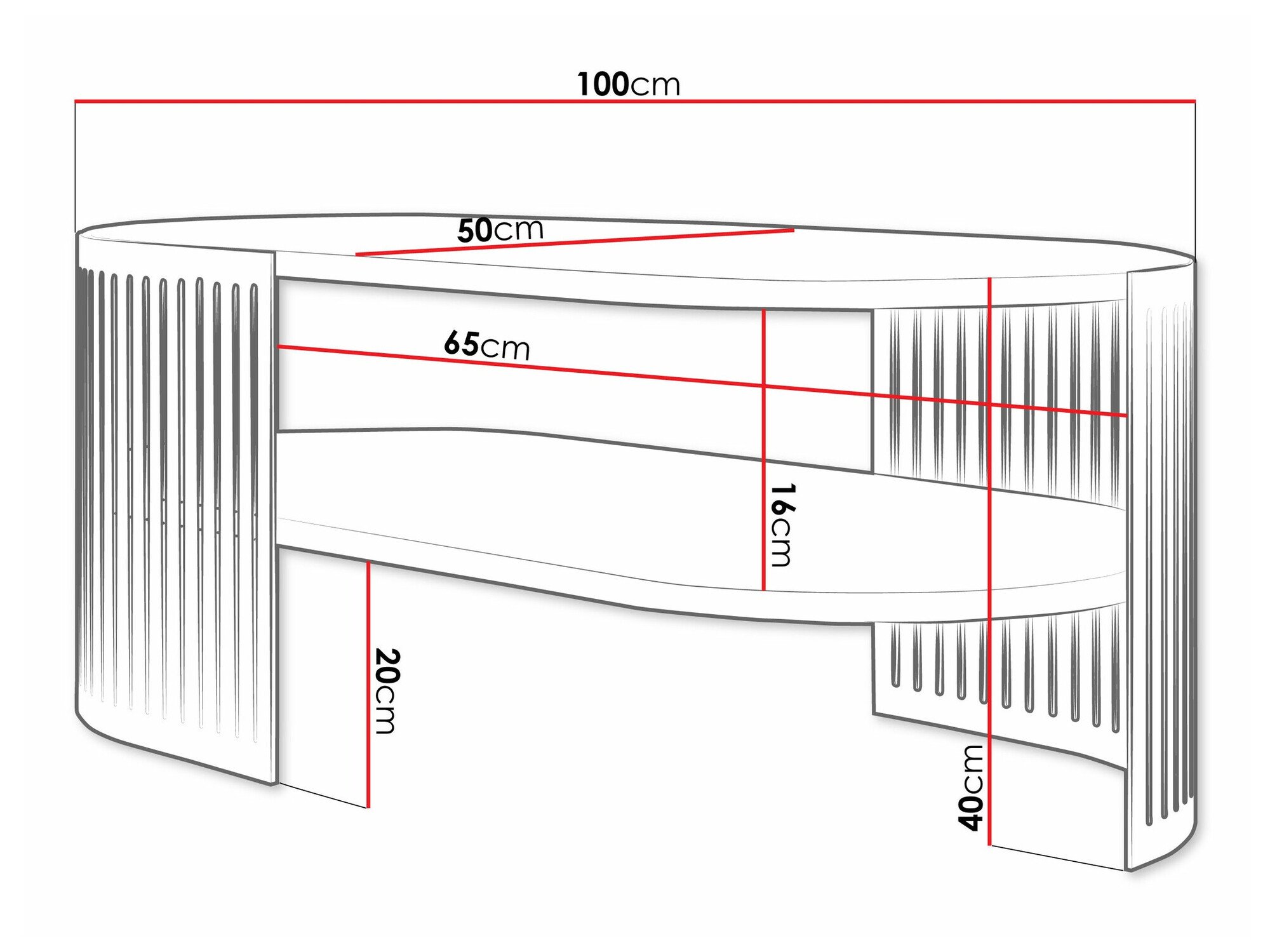 Table basse Evanola 108 (Rose + Marbre noir)