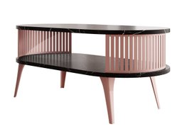 Table basse Vitum V (Rose + Marbre blanc)