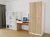 Ensemble de bureau à domicile Novsore 153 (Blanc + Sonoma chêne)