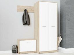 Meuble d'entrée Novsore 152 (Sonoma chêne + Blanc)