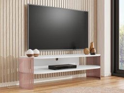 Meuble TV Civer II (Rose + Blanc)