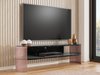 Meuble TV Civer II (Rose + Marbre noir)