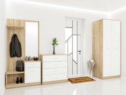 Meuble d'entrée Novsore 154 (Sonoma chêne + Blanc)