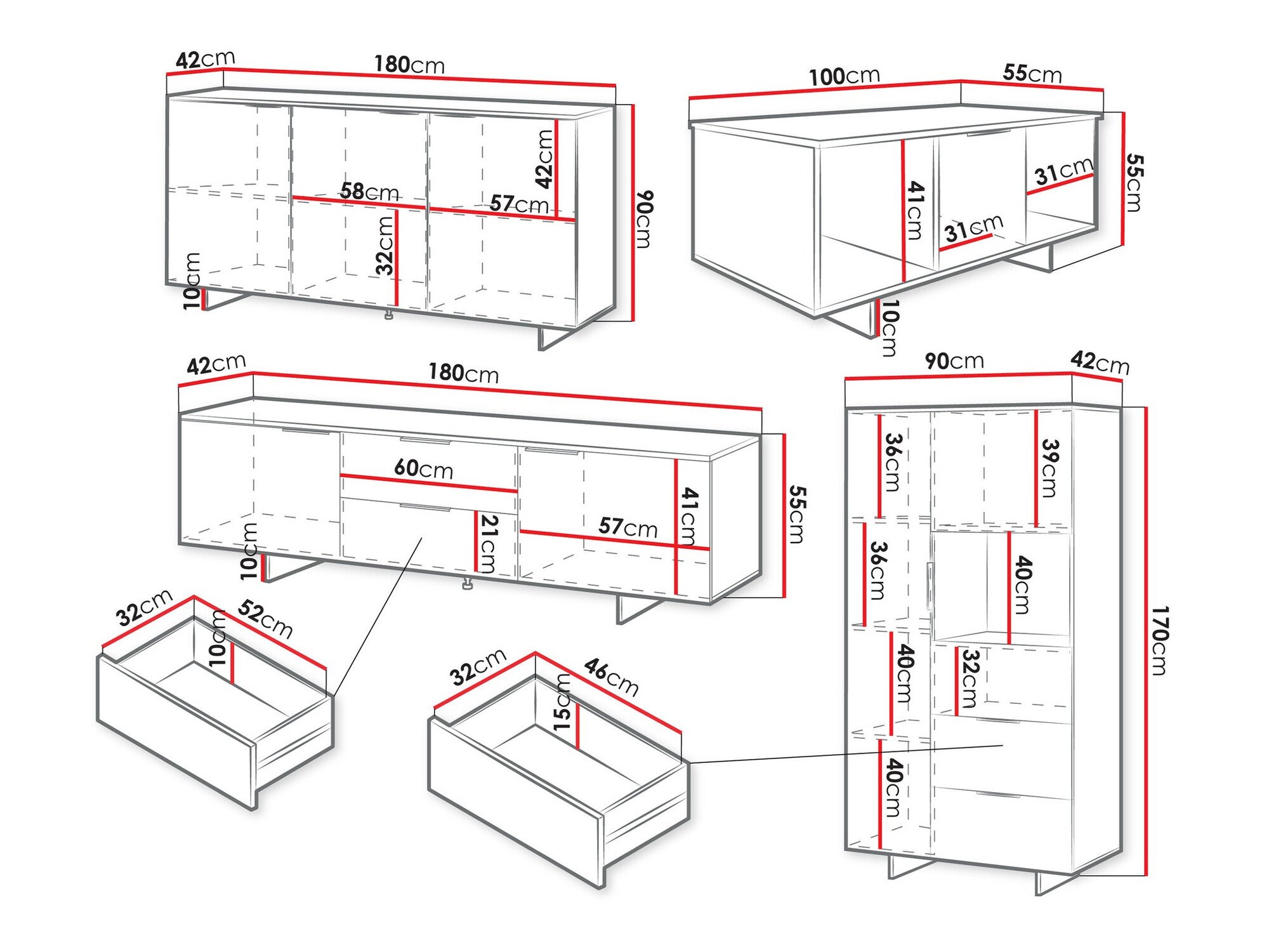 Ensemble de salon Flotei 110