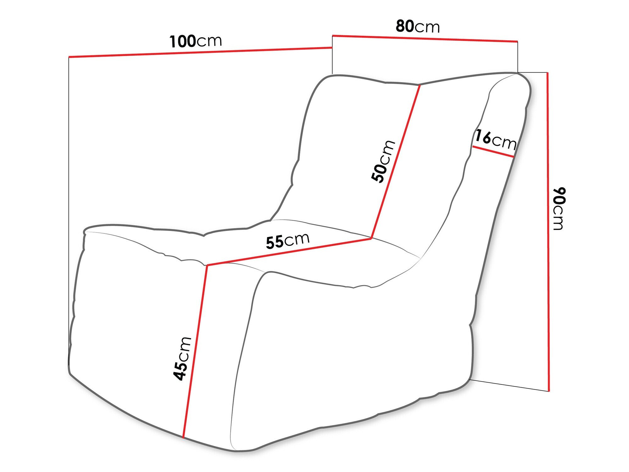 Pouf poire Rockford 102 (Poso 100)