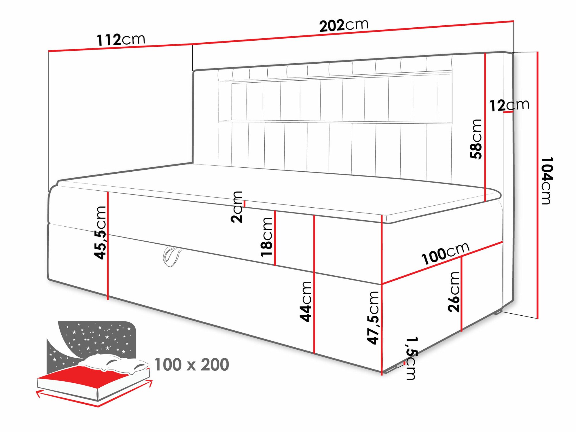 Lit boxspring Lucus IV (Soft 017 + Fresh 12)