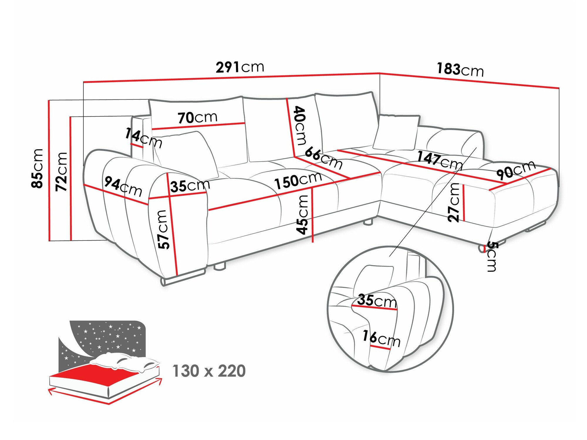 Canapé d'angle Camden 100 (Velo 626)