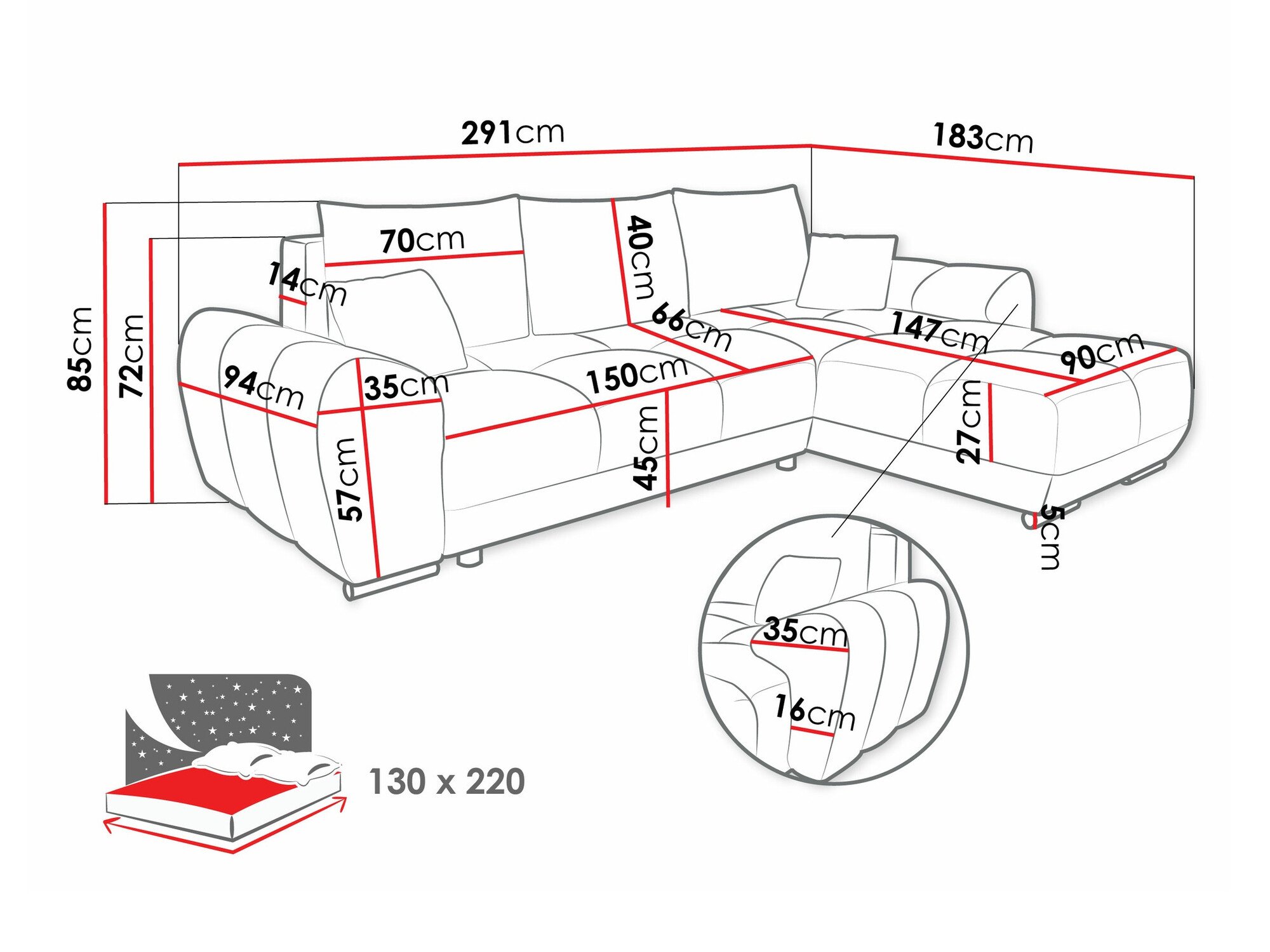 Canapé d'angle Camden 100 (Velo 627)