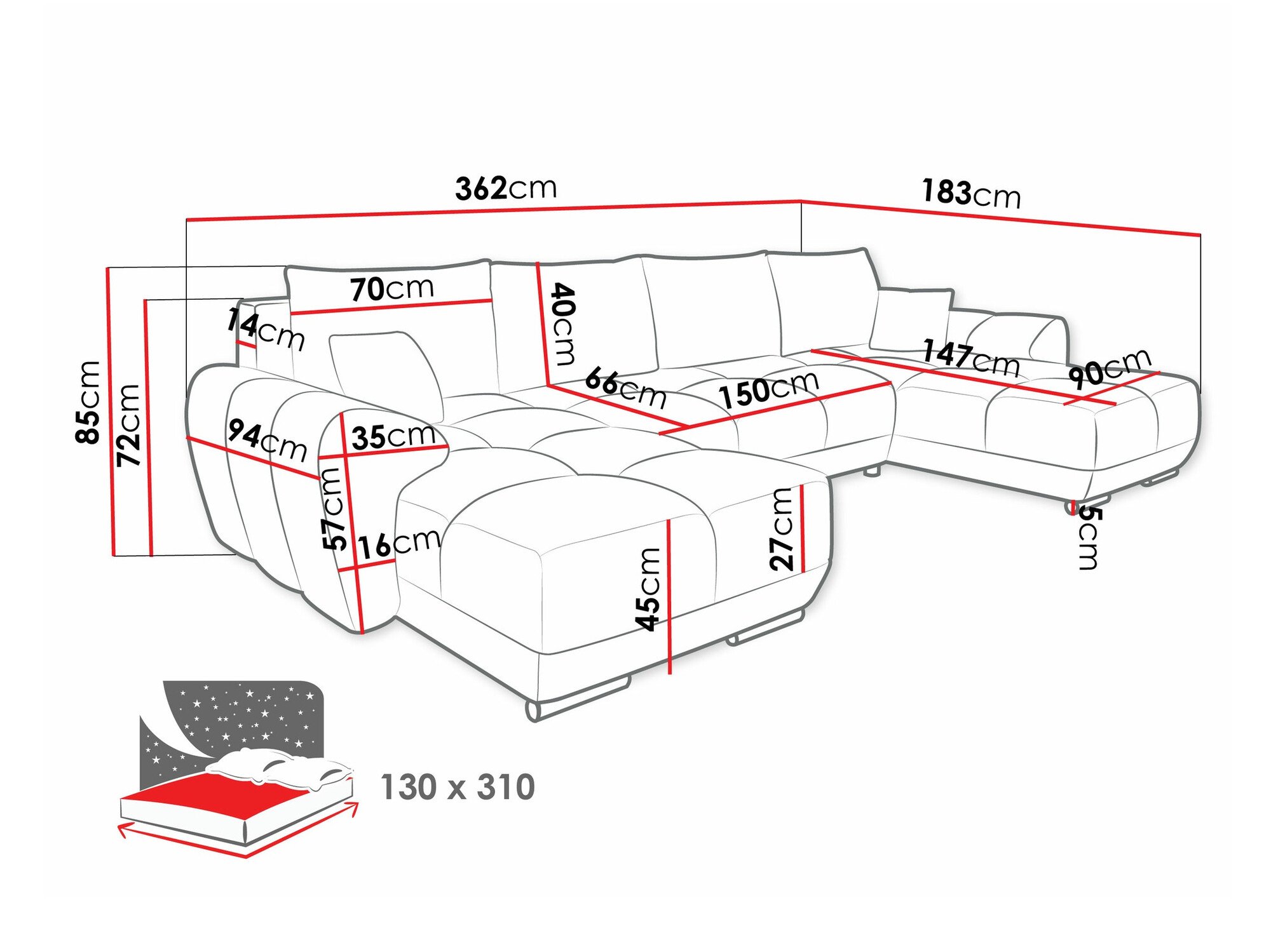 Canapé d'angle Signis I (Velo 621)