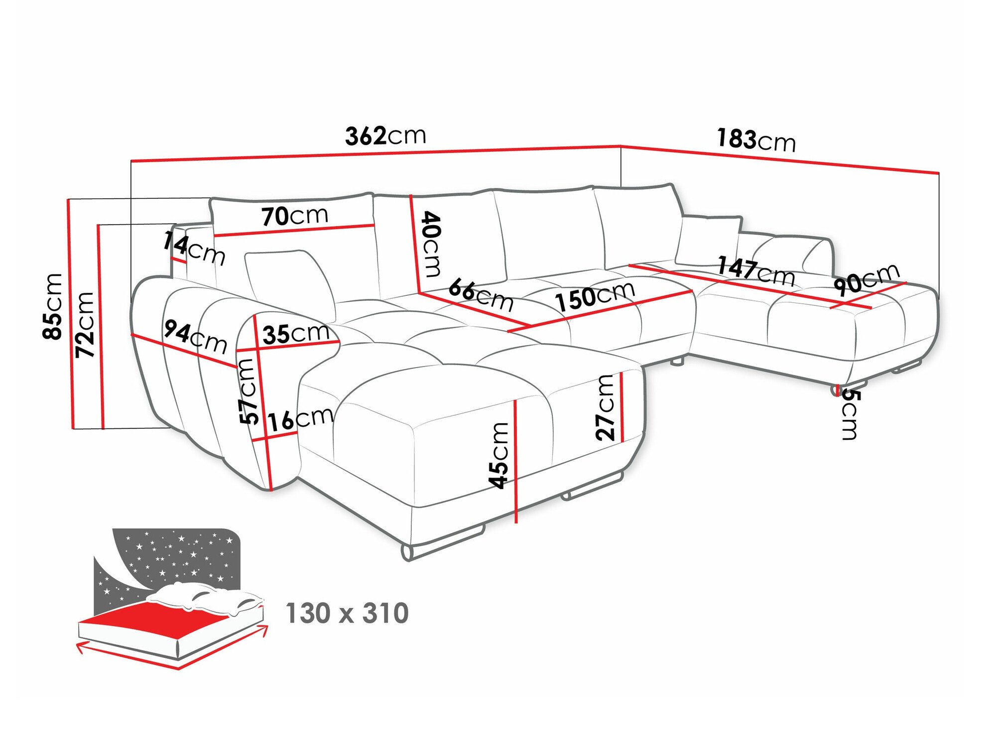 Canapé d'angle Signis I (Velo 623)