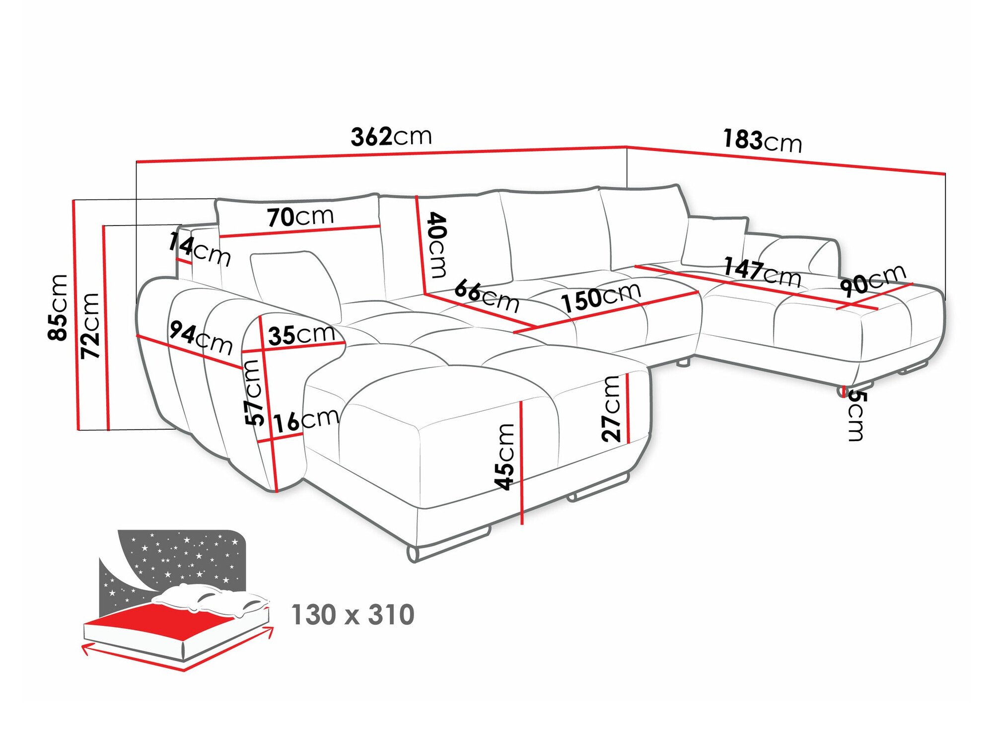 Canapé d'angle Signis I (Velo 626)