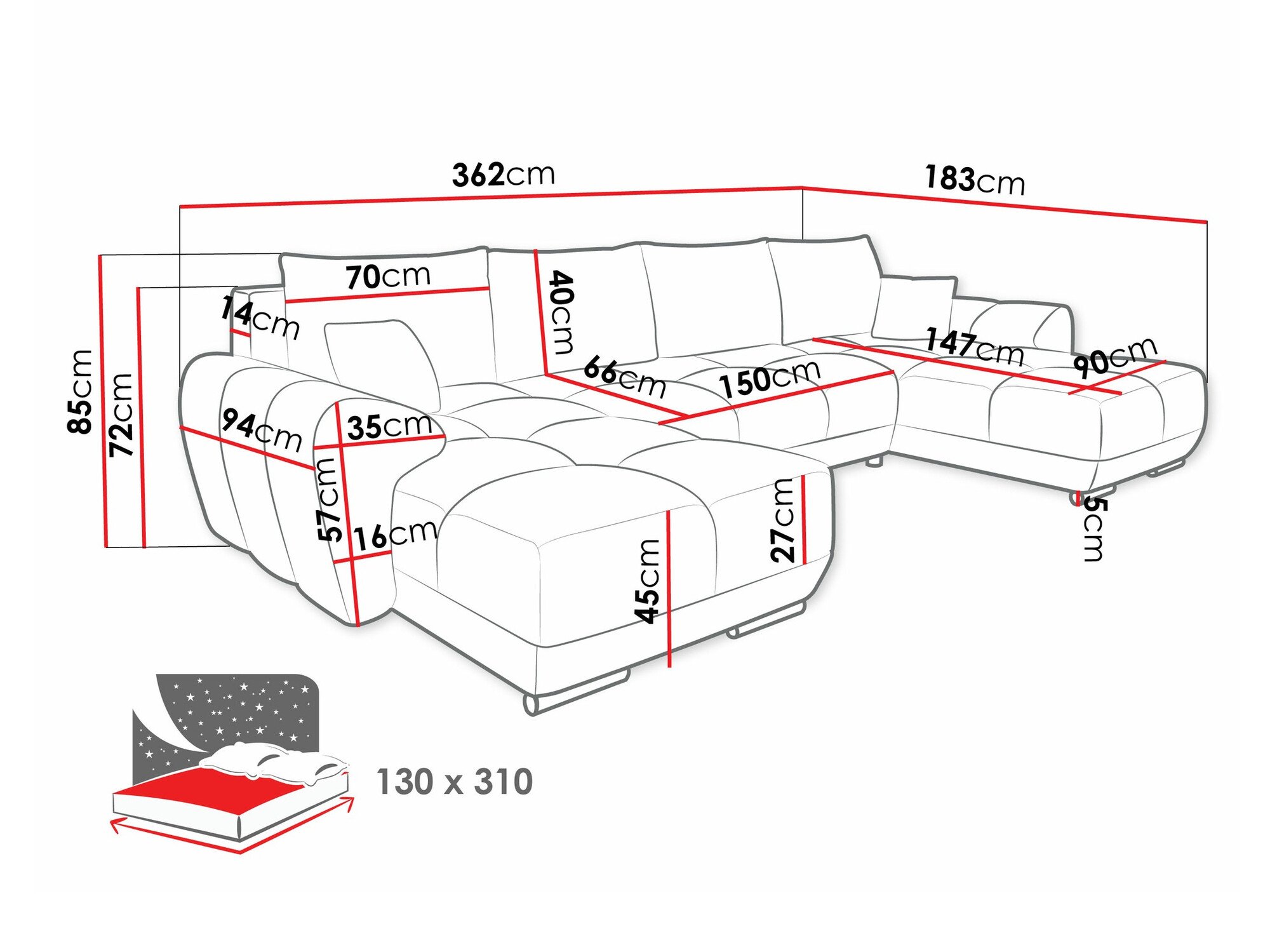 Canapé d'angle Signis I (Velo 627)