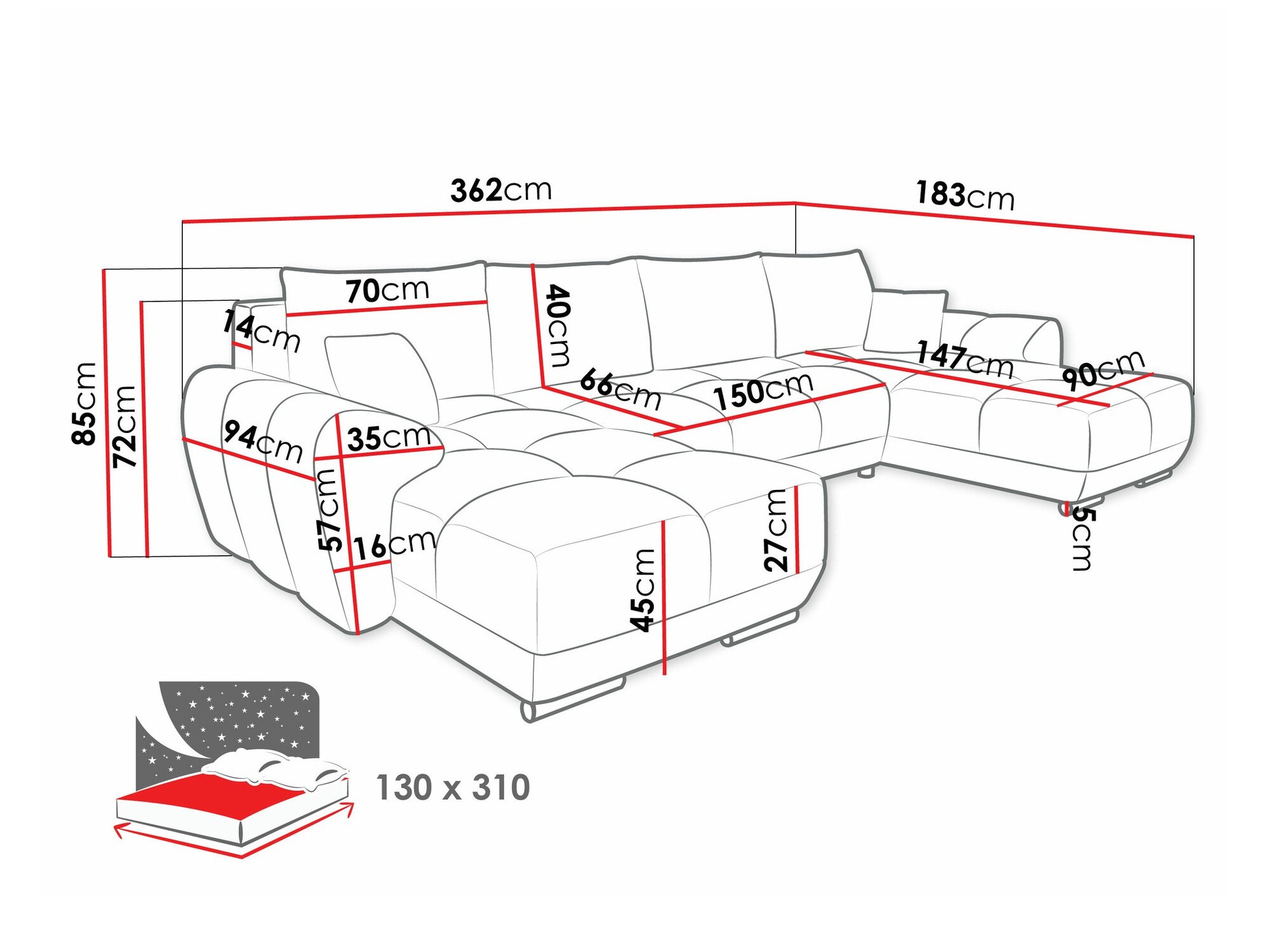 Canapé d'angle Signis I (Velo 633)
