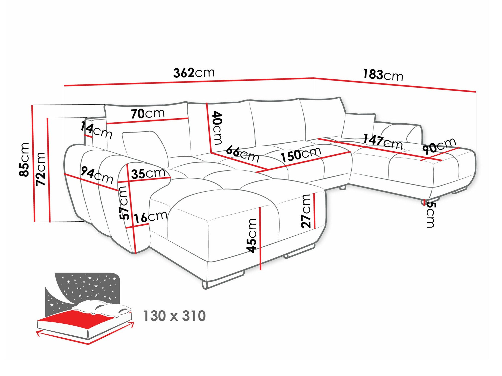 Canapé d'angle Signis I (Velo 635)