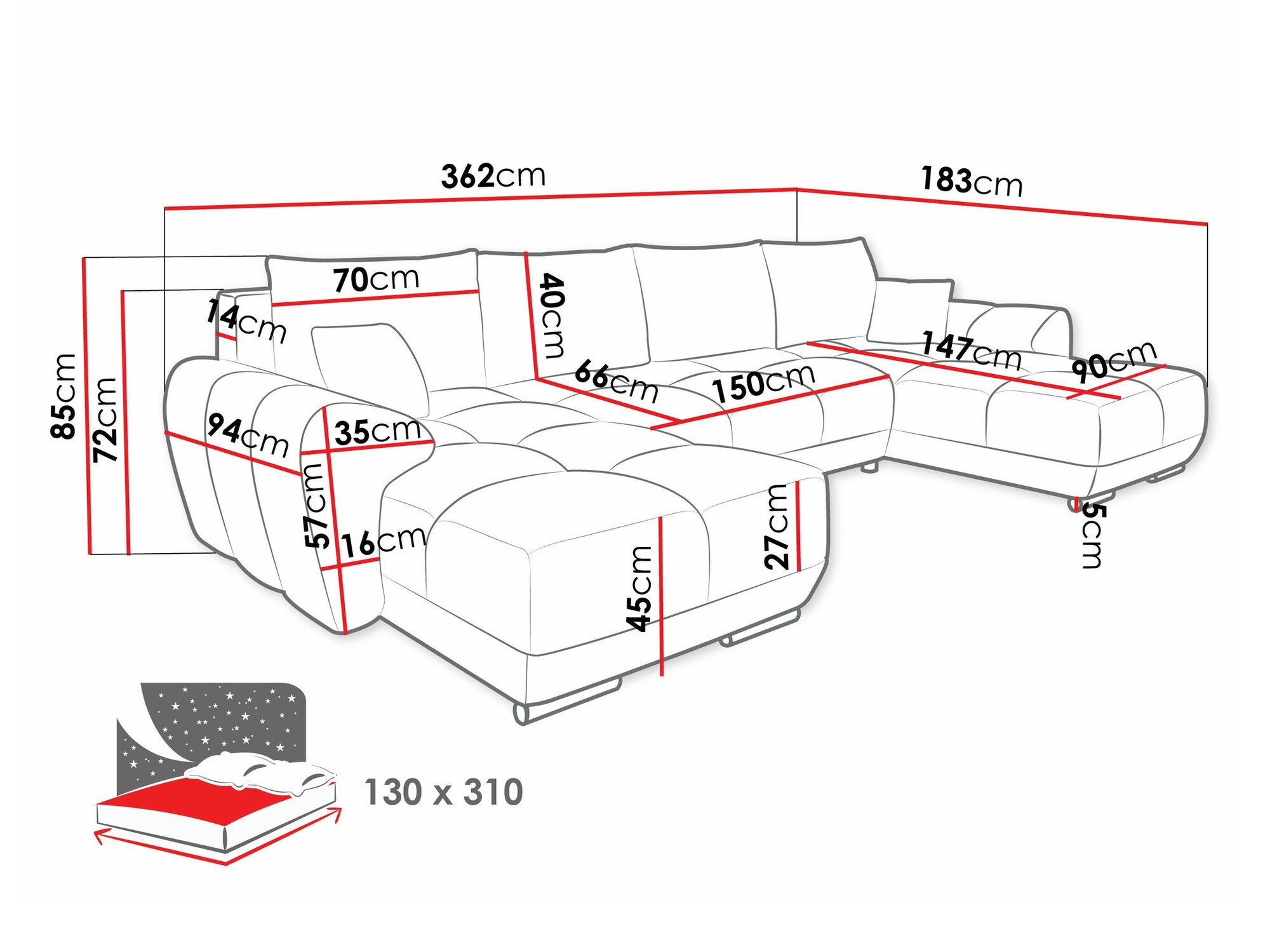 Canapé d'angle Signis I (Velo 636)