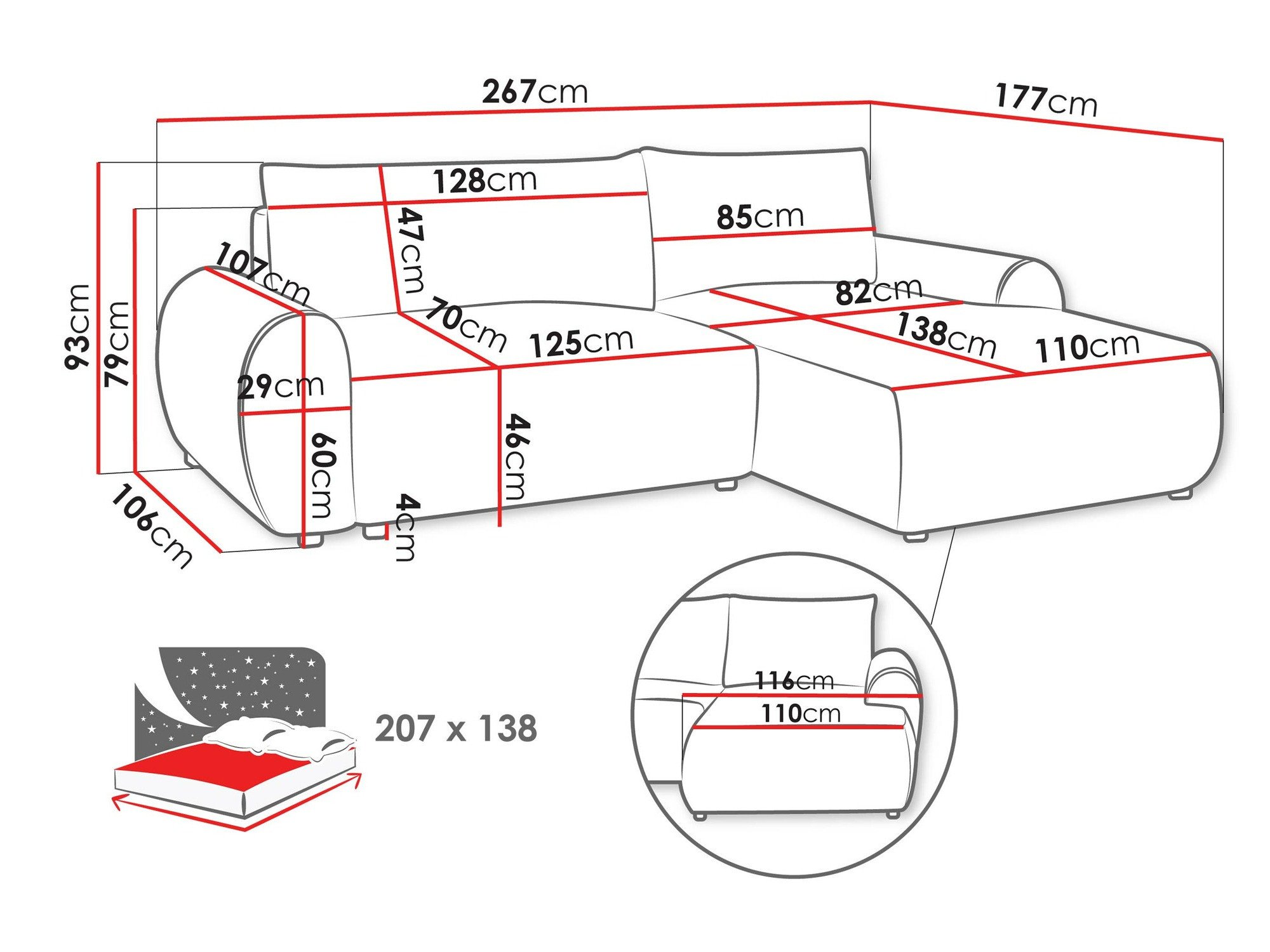 Canapé d'angle TrendyNest 103 (Tilia 03)