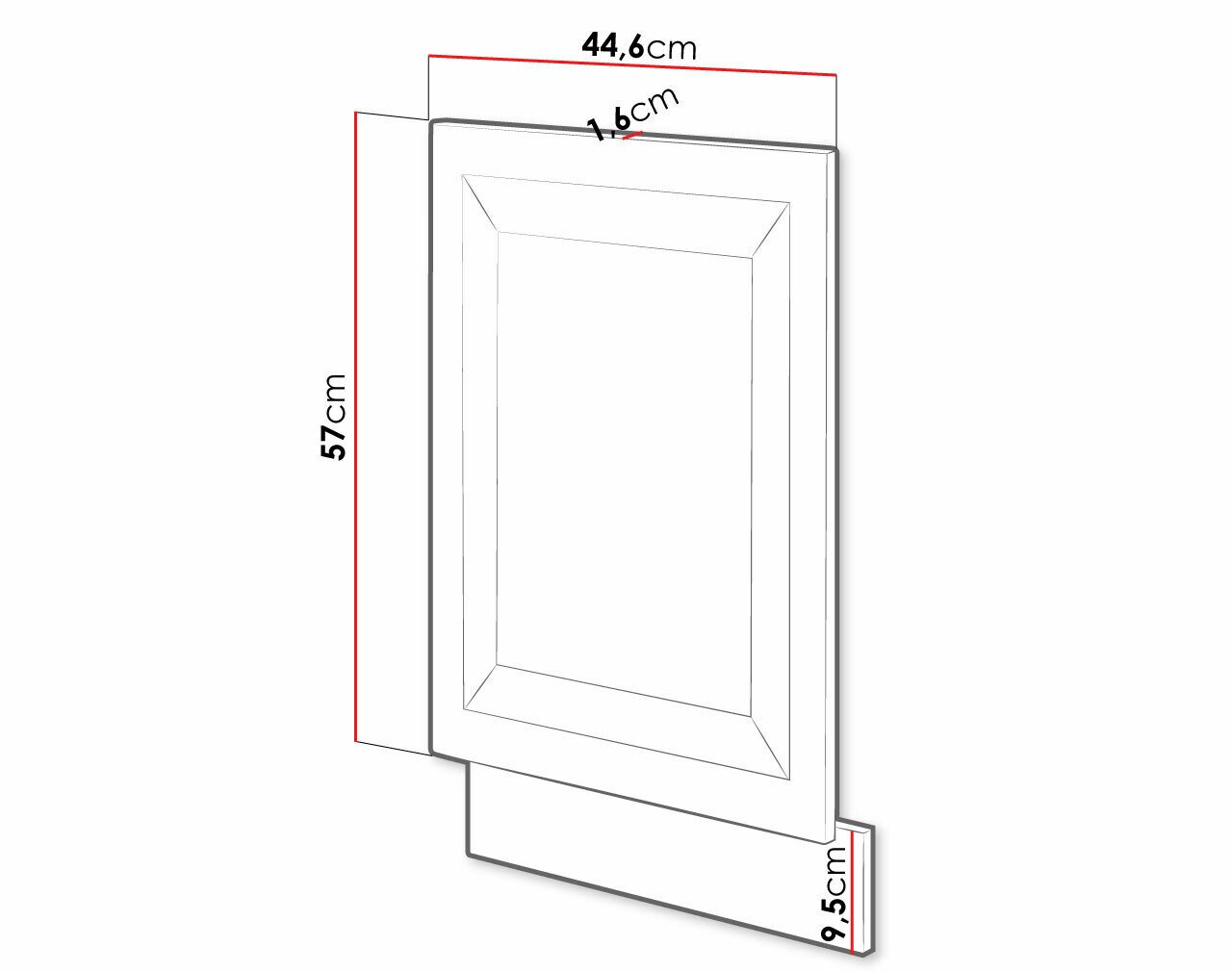 Porte lave-vaisselle Retro White 144