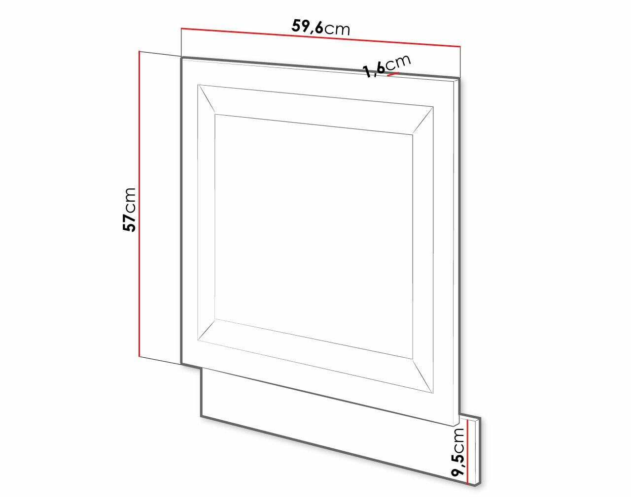 Porte lave-vaisselle Retro White 145
