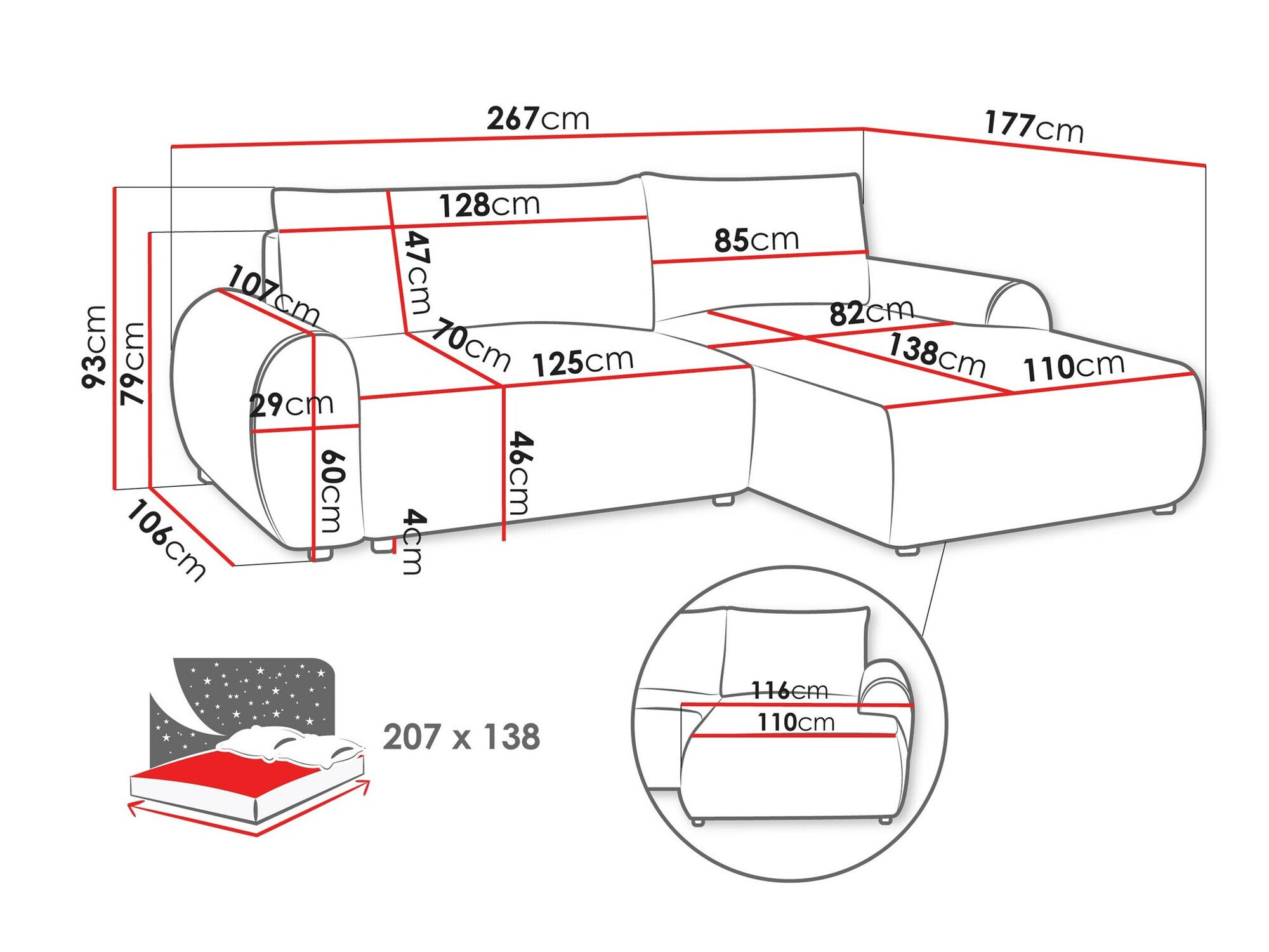 Canapé d'angle TrendyNest 103 (Tilia 90)