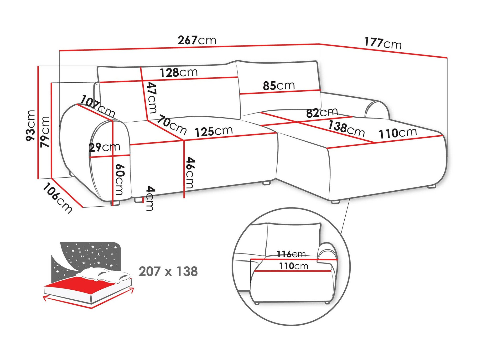 Canapé d'angle TrendyNest 103 (Tilia 90)