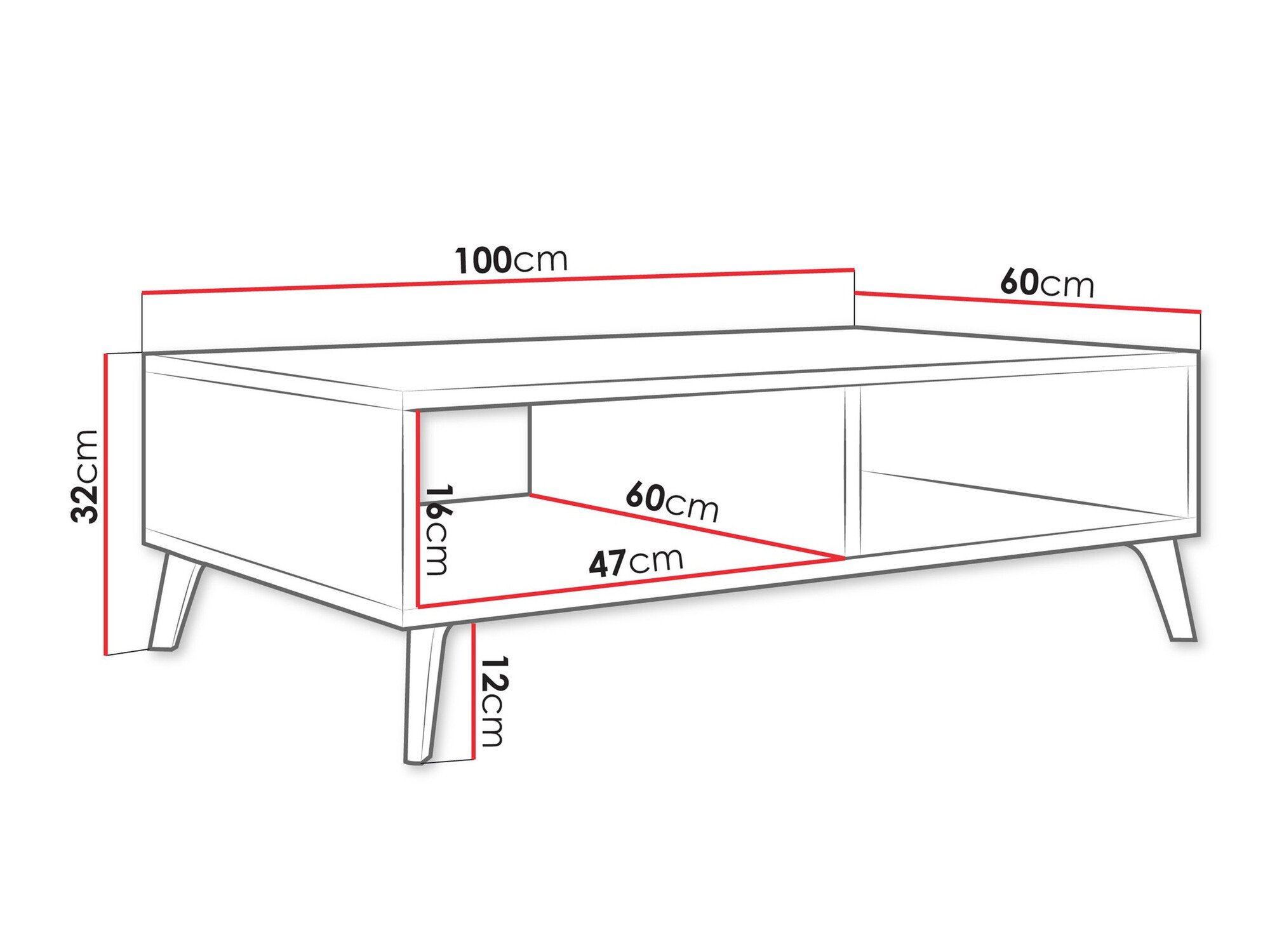Table basse Comfivo Capella (Blanc)