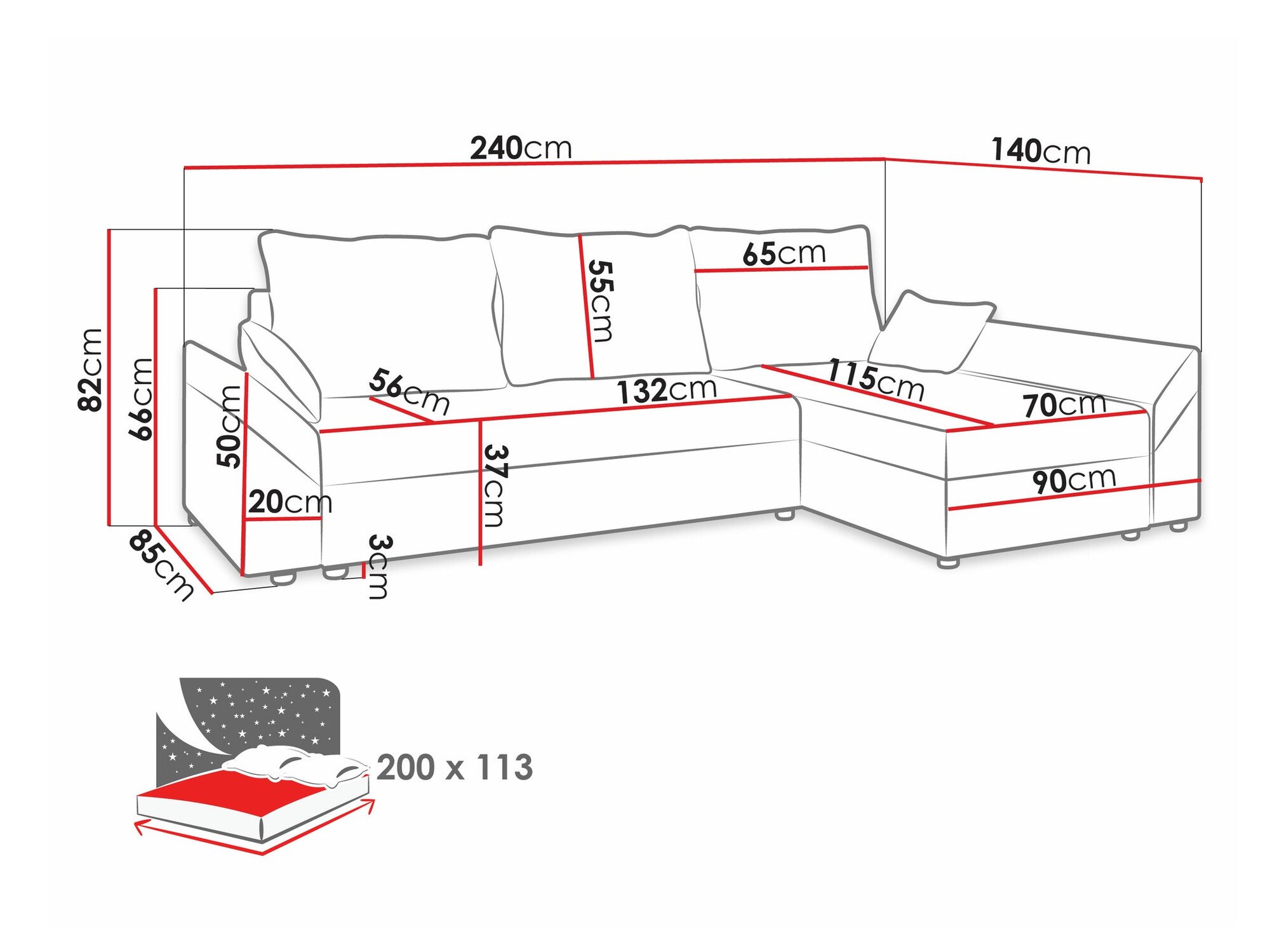 Canapé d'angle Memphis 104 (Poso 22)