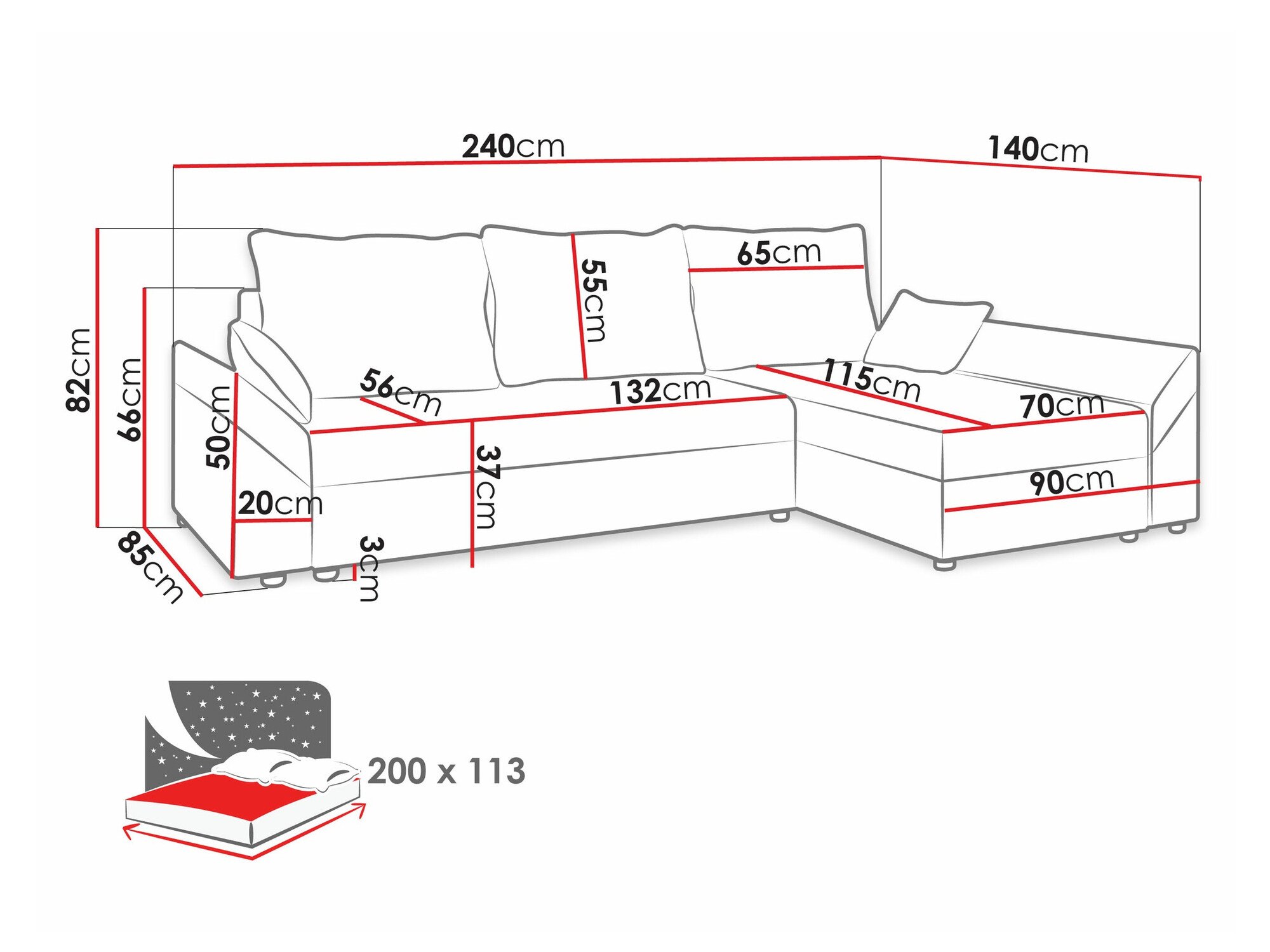 Canapé d'angle Memphis 130 (Muna 14 + Muna 10)