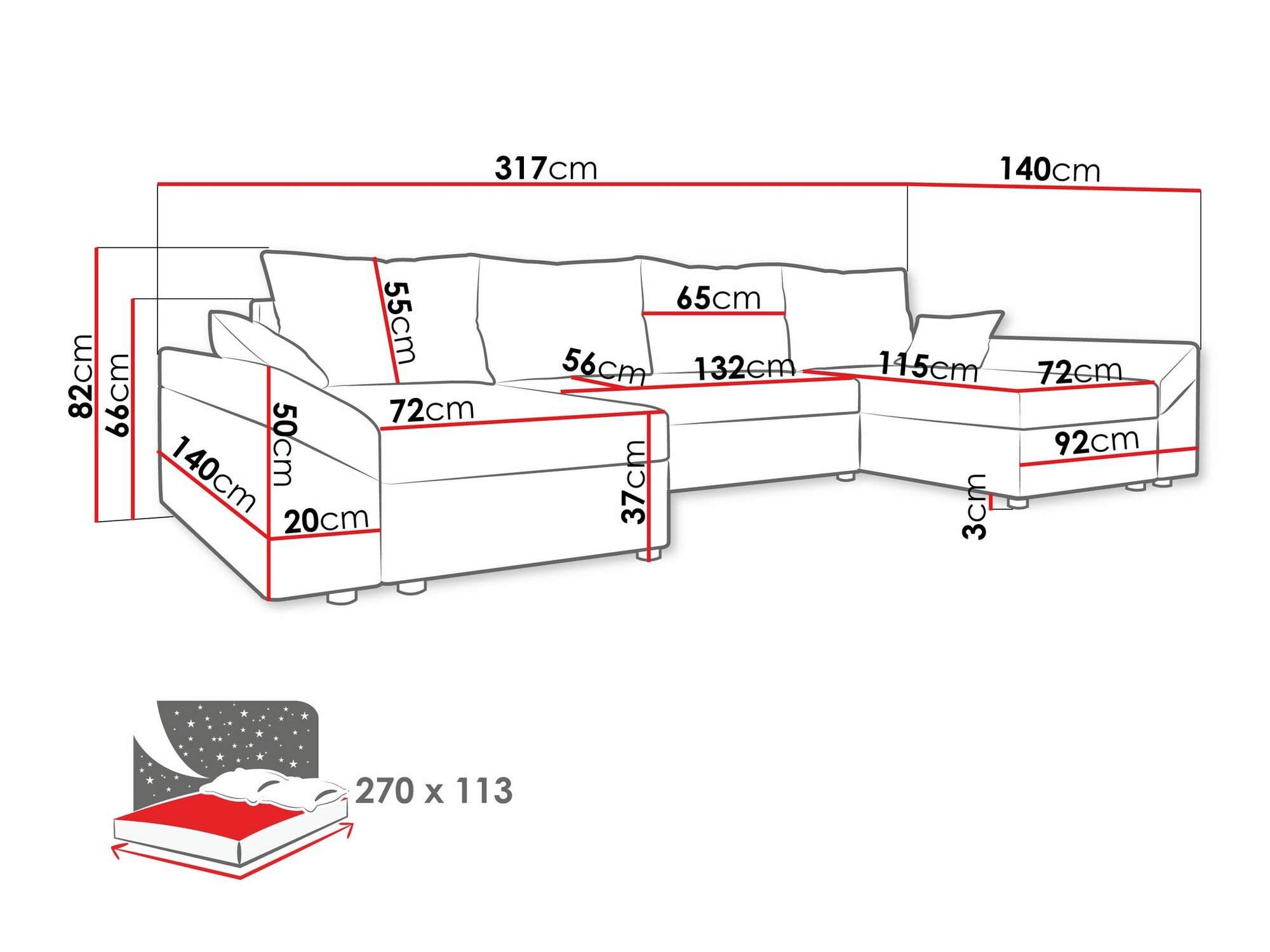 Canapé d'angle Memphis 131 (Muna 02 + Muna 03)