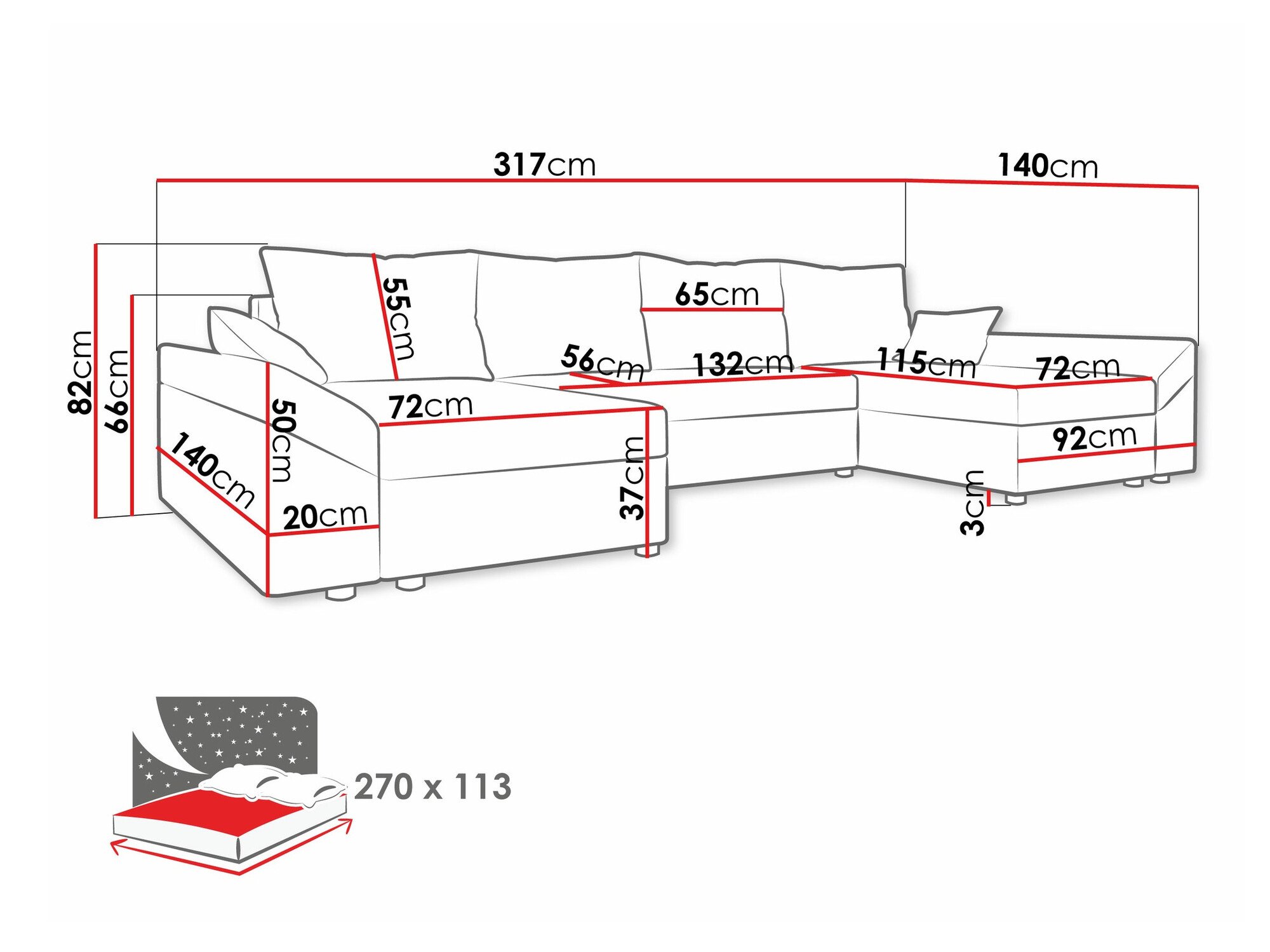 Canapé d'angle Memphis 131 (Muna 10 + Muna 14)
