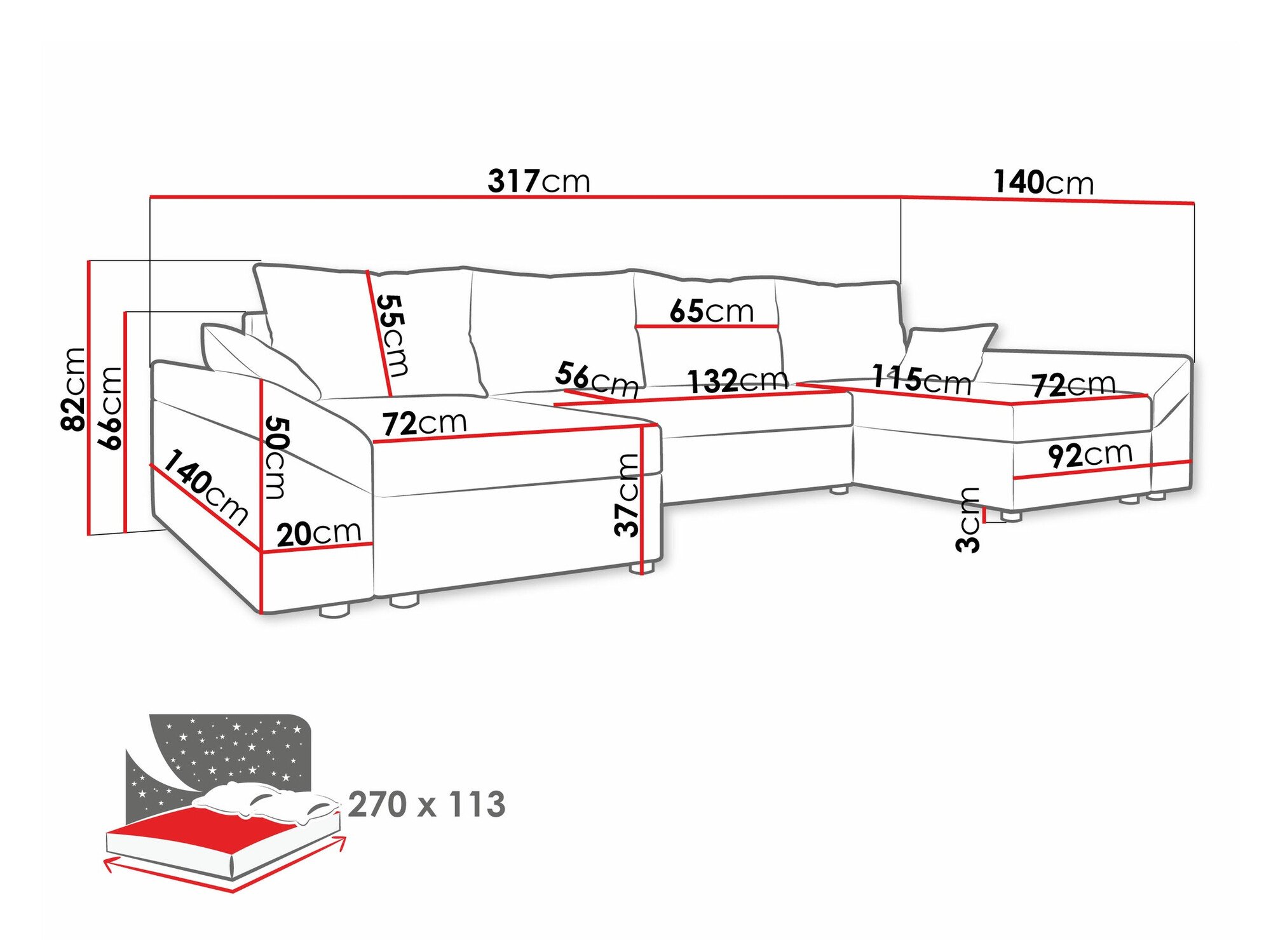 Canapé d'angle Memphis 131 (Paros 06 + Kronos 07)