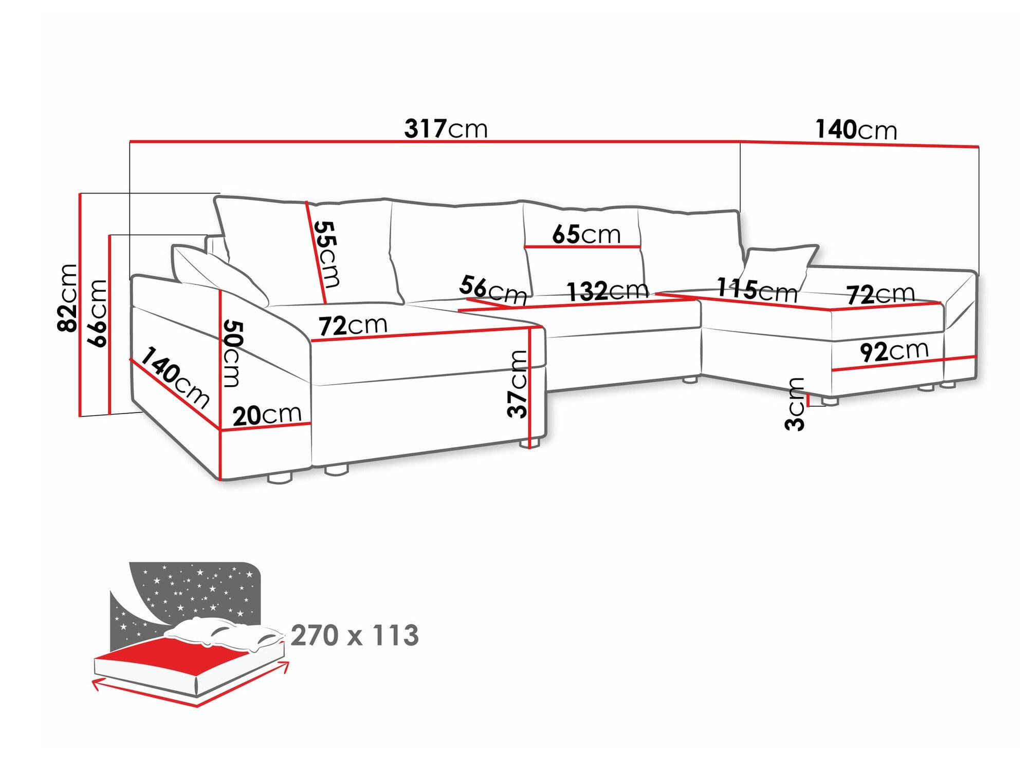 Canapé d'angle Memphis 131 (Paros 06)