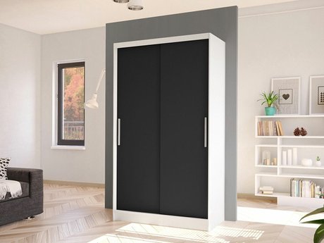 Armoire Closico 162 (Blanc + Noir)