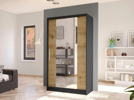 Armoire Closico Structor II (Noir + Chêne Artisan)