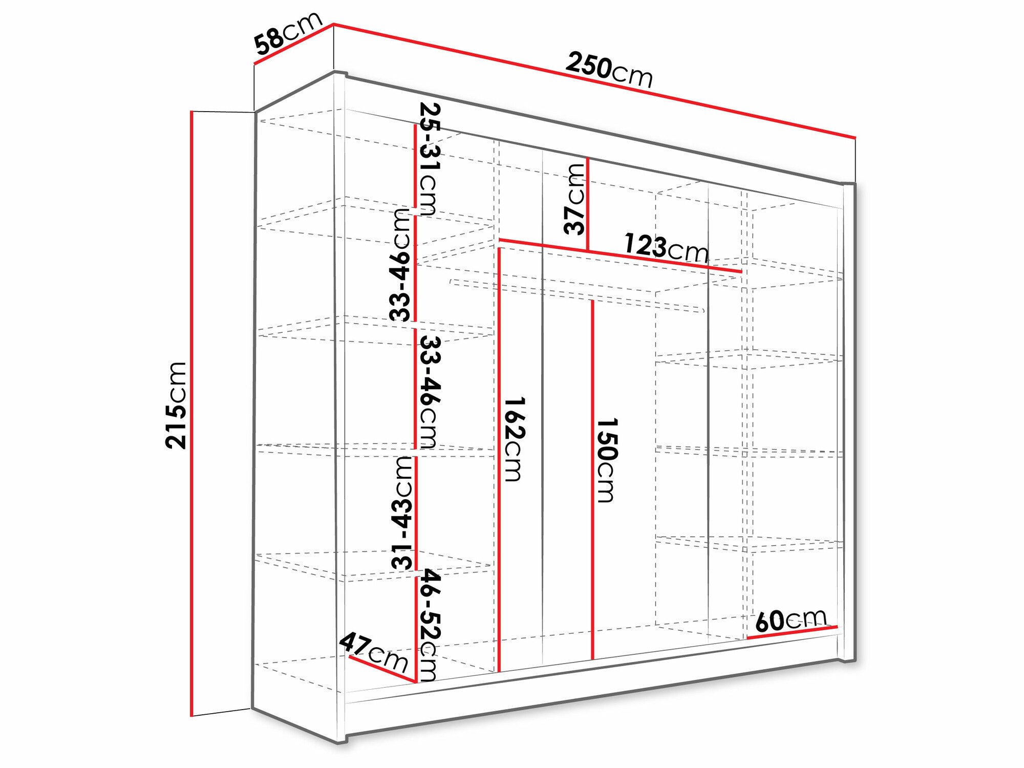 Armoire Closico 131 (Cachemire)