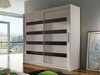 Armoire Closico 156 (Cachemire + Noir)
